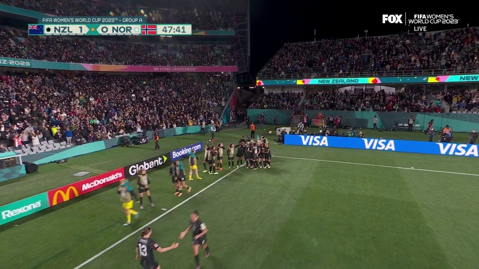 New Zealand's Hannah Wilkinson scores the only goal of the match